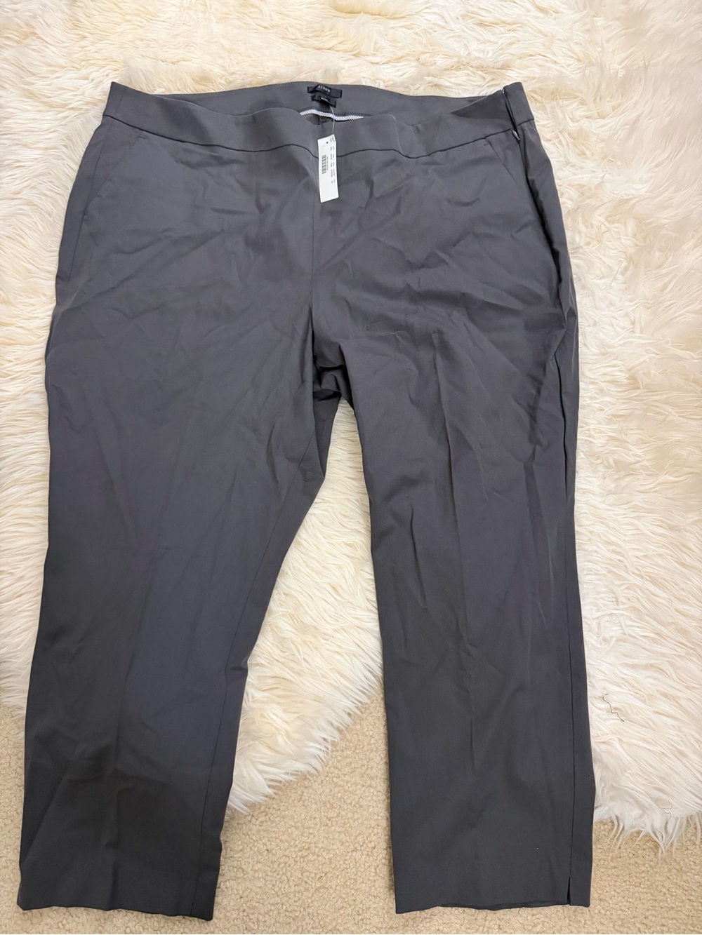 NWT J. Crew Women's Straight-Leg Remi pants- Charcoal